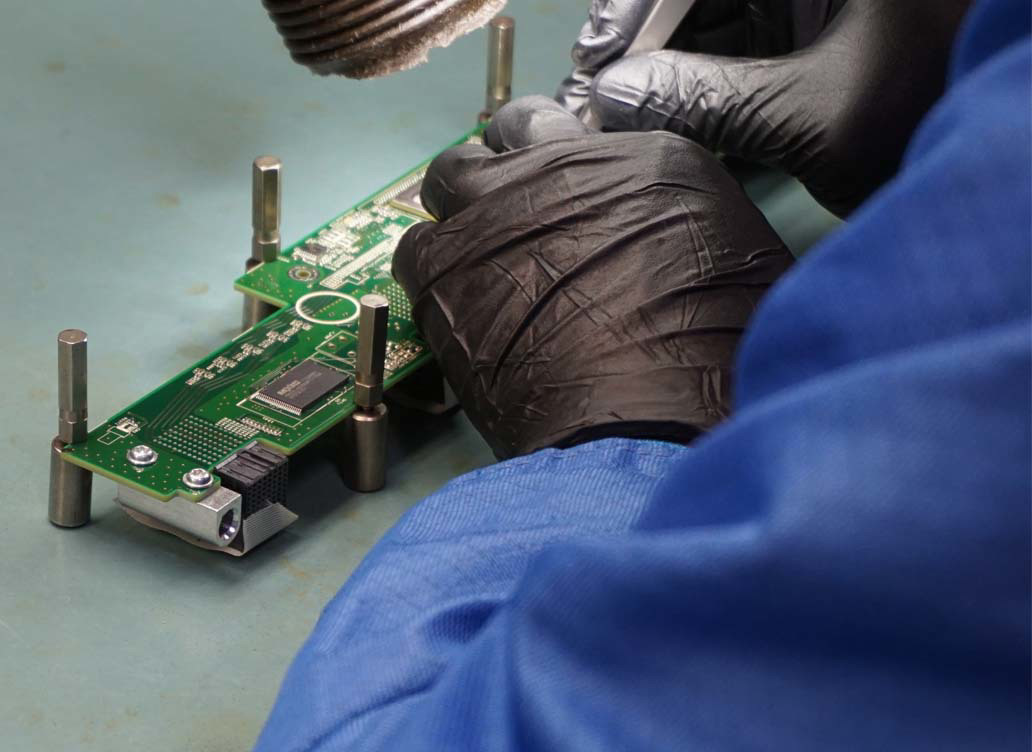 Repair damaged BGA chip pad 